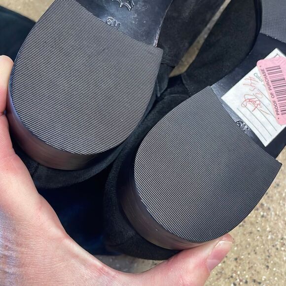 Antonio Melani “Gable” Black Suede Tall Boots sz 6 - Picture 6 of 11